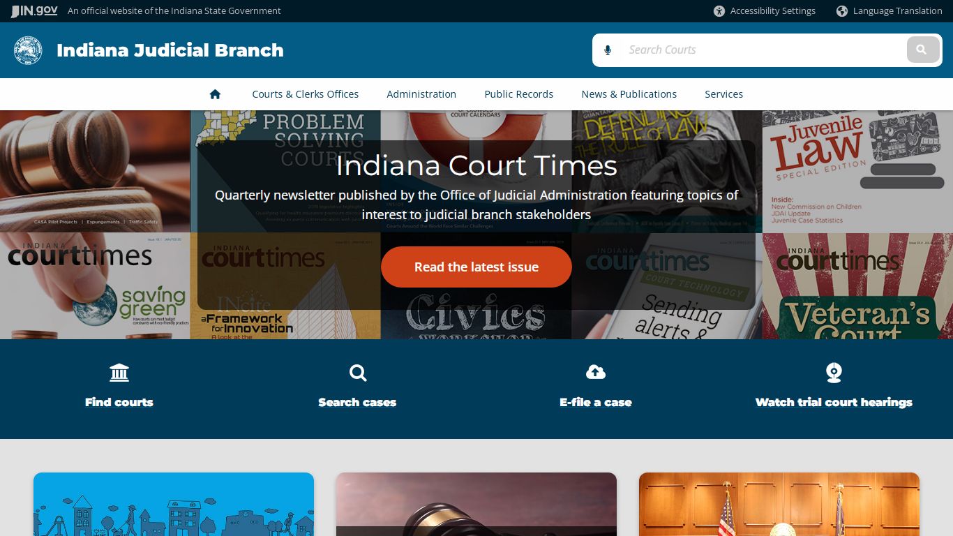 Indiana Judicial Branch: Judiciary Home